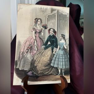 Authentic Victorian Godey’s 1860’s Fashion Art Print